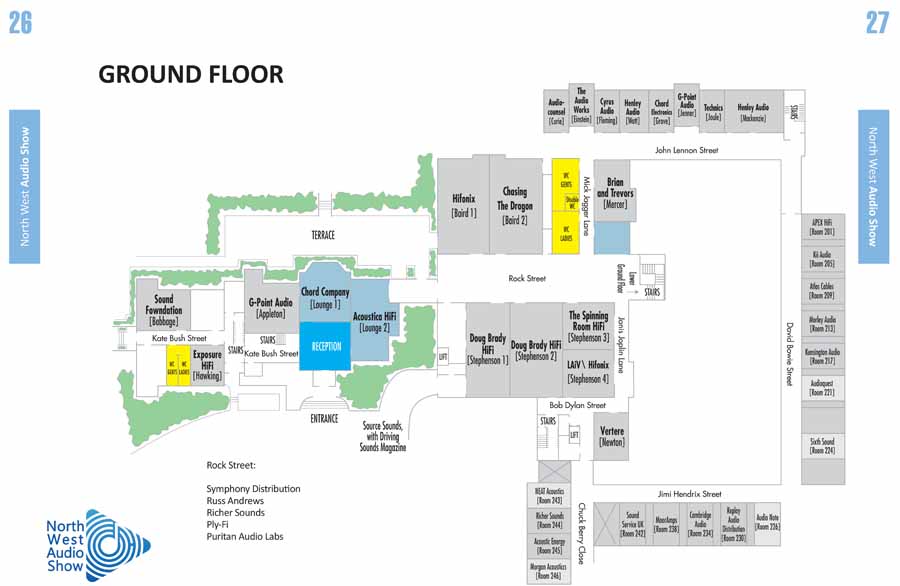 NWAS is an easy to navigate HiFi show. The floorplans and brand lists are below so you can start planning your visit.
You will also receive a physical show guide when you enter the show, plus there is loads of signage and staff on hand to help you find your way around.
See you at the weekend at Cranage 2026!