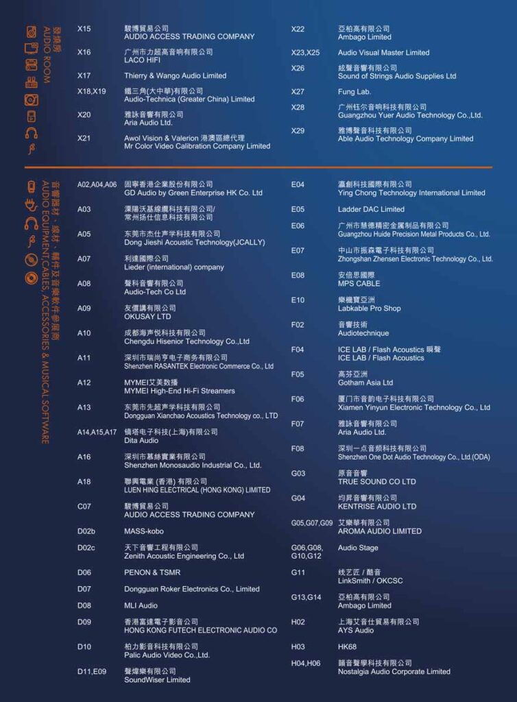 Hong Kong High End AV Show 2026 – Floor Plans And Exhibitors